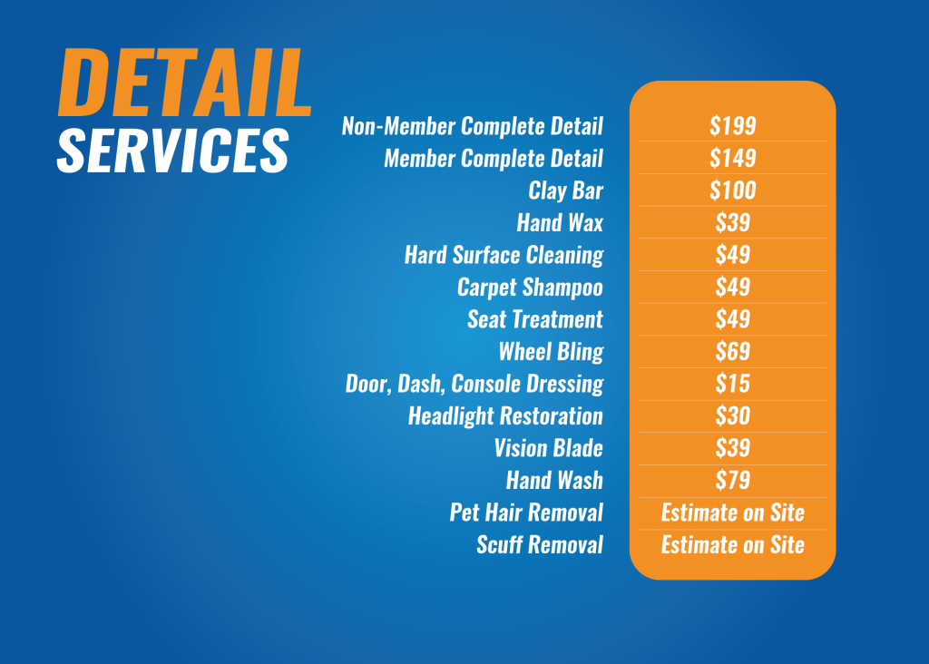 Detail services Prime Car Wash Jacksonville (San Jose)